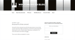 Desktop Screenshot of blog.wolfemusiced.com